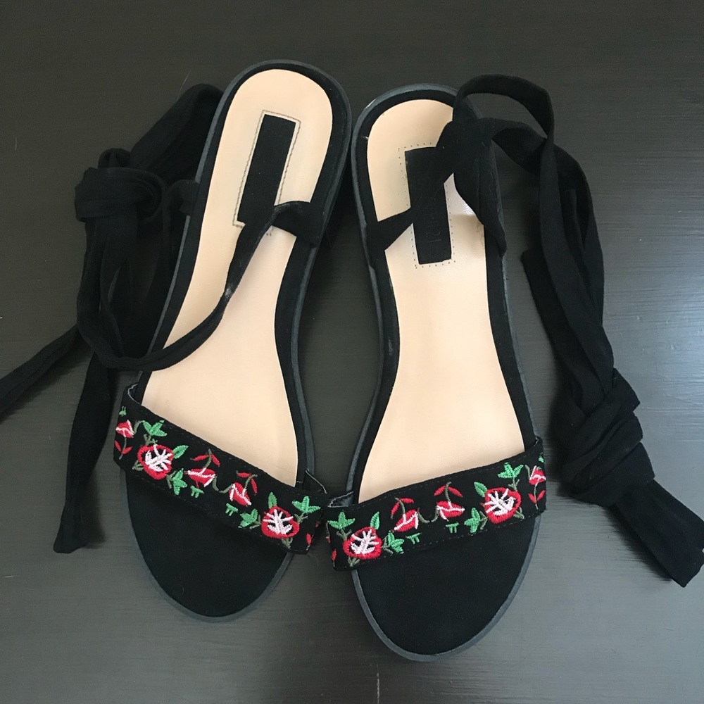Forever 21 Tie Up Sandals